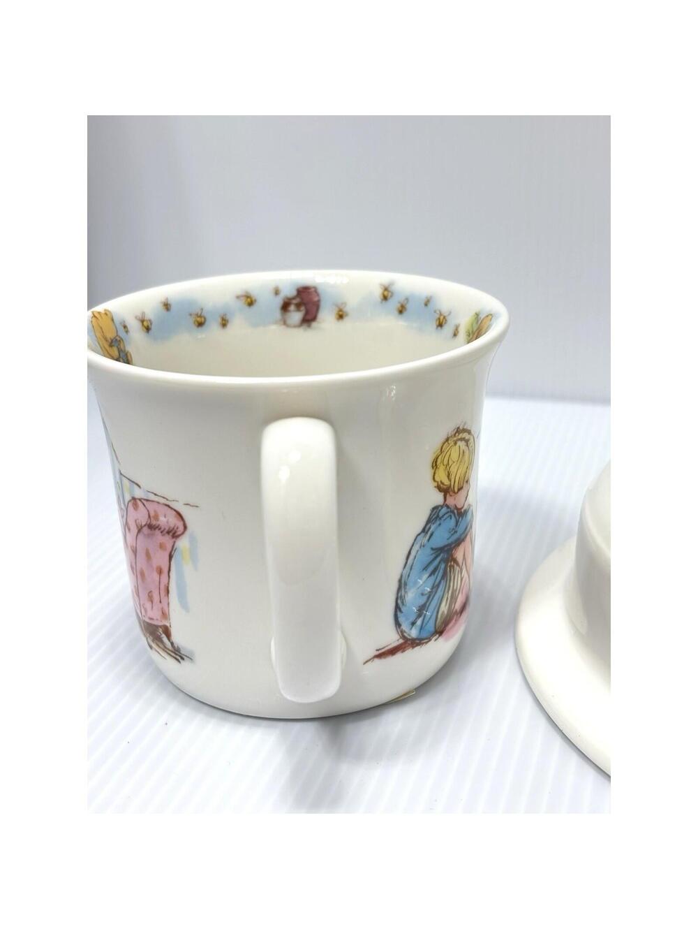 Royal Doulton Winnie the Pooh Feeding Set Bowl Double-Handled Mug Kids NEW 2pc - Picture 8 of 13